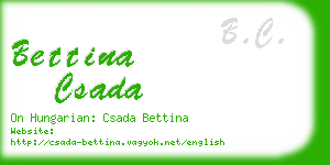 bettina csada business card